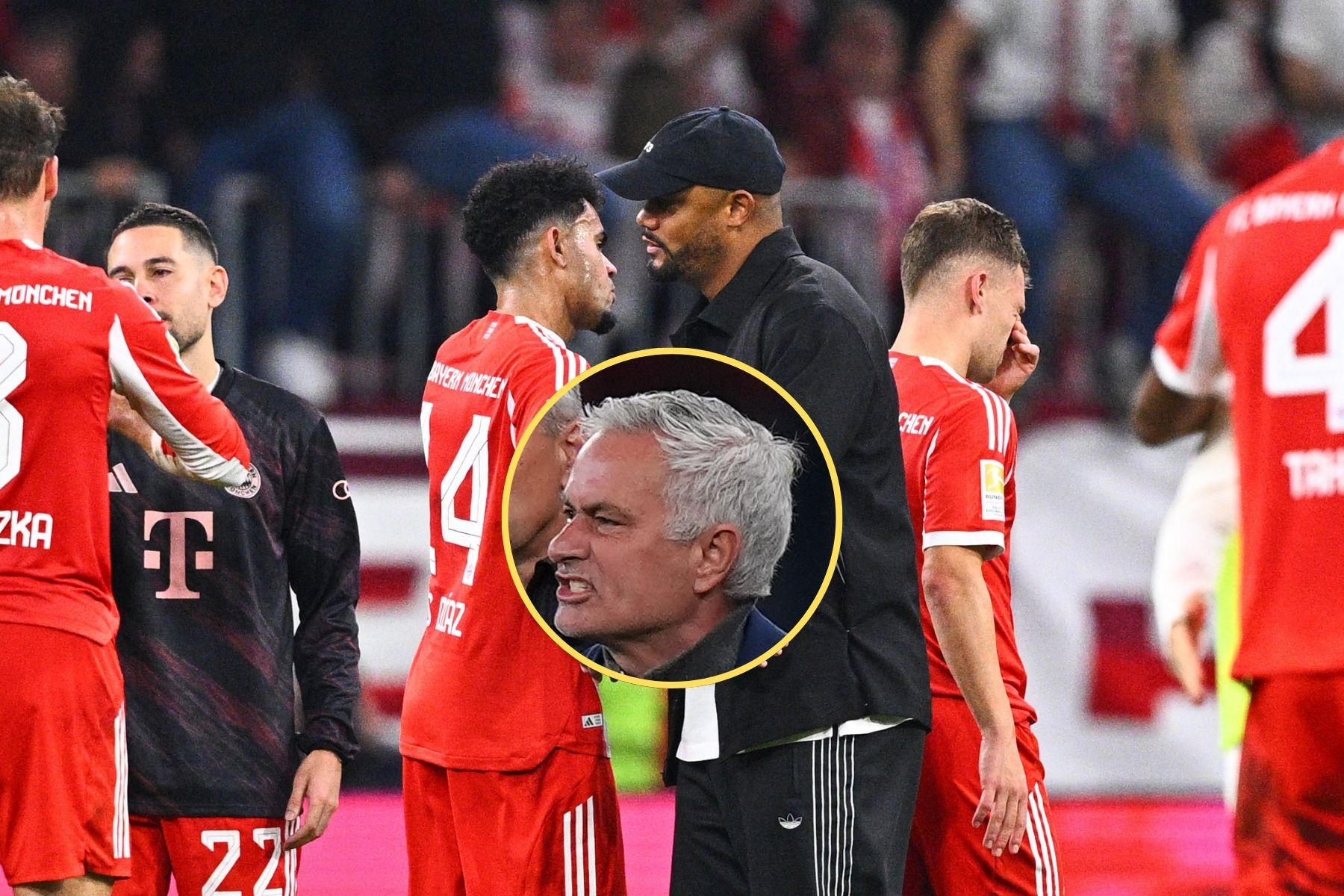 Vincent Kompany y José Mourinho