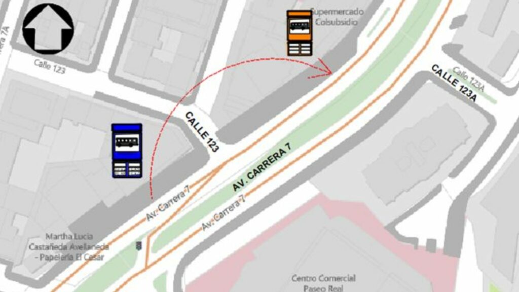 Carril de la Séptima entre calles 121 y 119 / Página Alcaldía de Bogotá