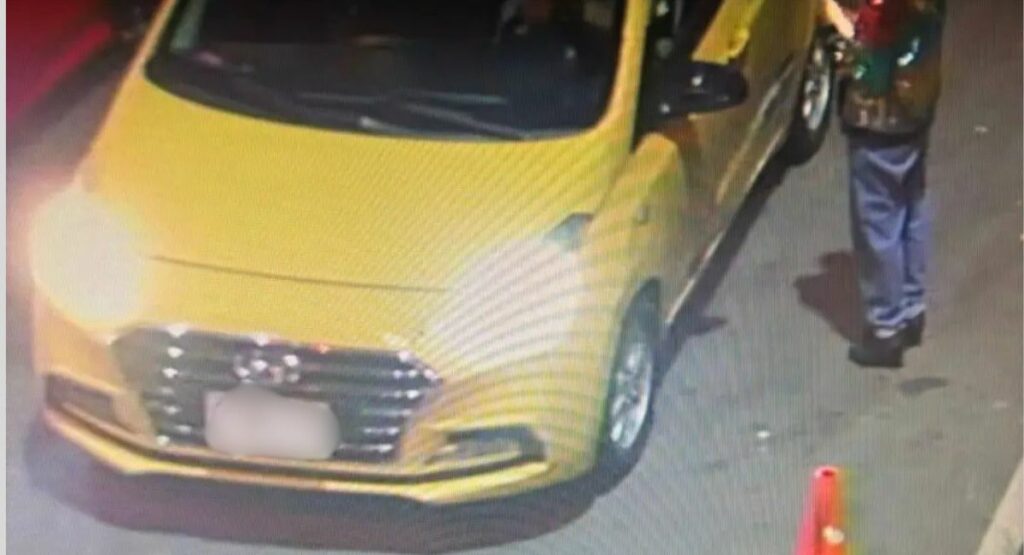 Taxi que se habría llevado a Diana Ospina / Blu Radio