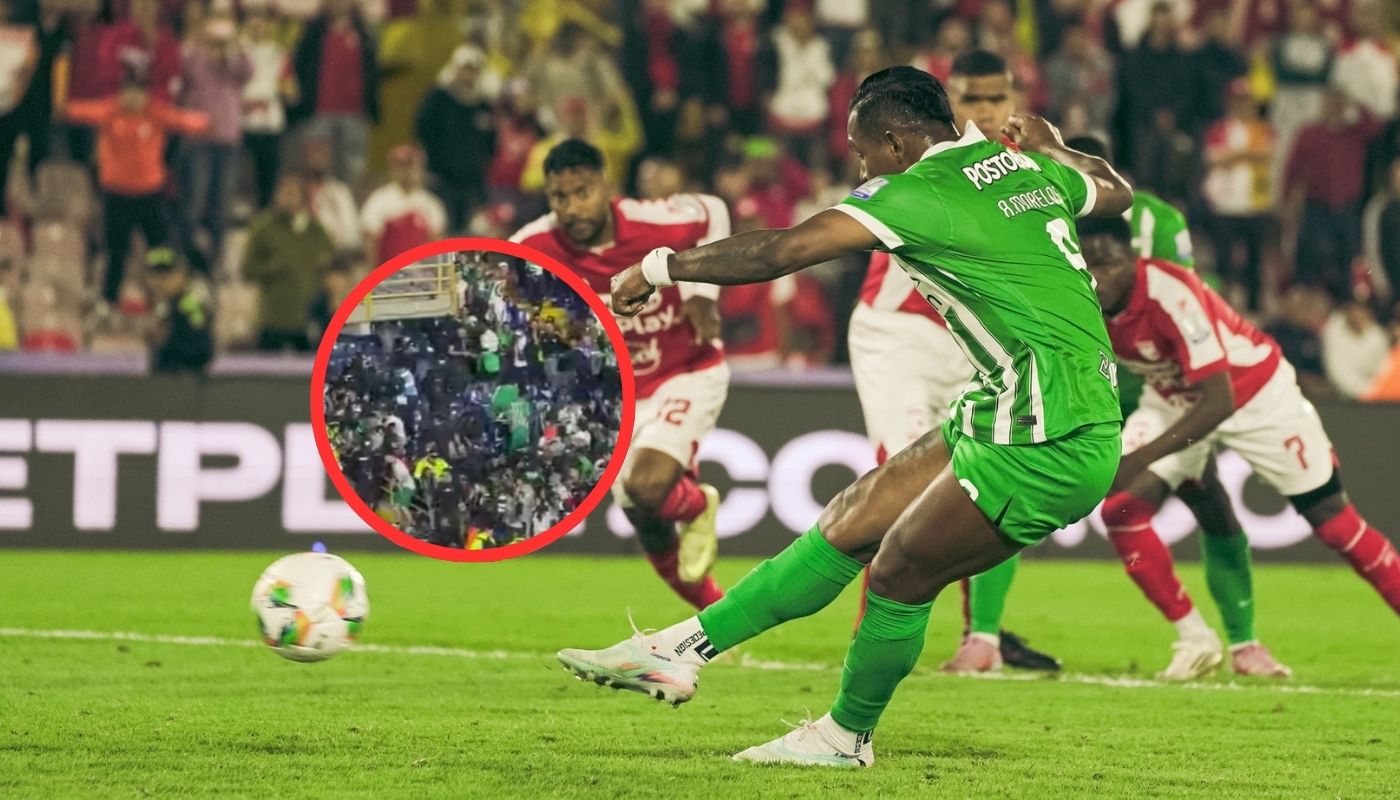 [Video] Se armó pelea entre hinchas en partido Santa Fe-Nacional en Bogotá