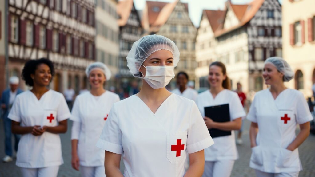 Oferta de empleo para enfermeros colombianos en Alemania / Creada con IA: Grok