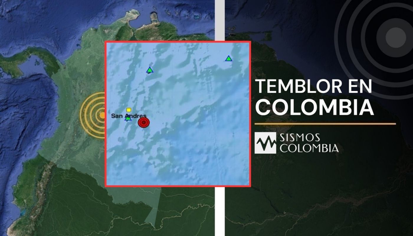 Temblor en Colombia de magnitud  2.7 este vienes 27022026, cerca de San Andrés