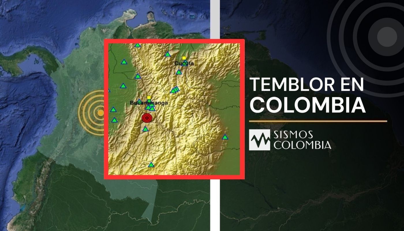 Temblor en Colombia de magnitud en 3.1 en Los Santos (Santander) este 632026 