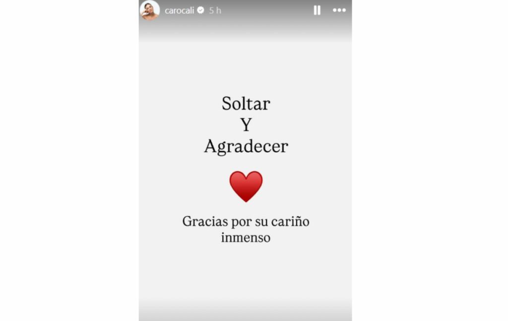 Mensaje de Carolina Ramírez.