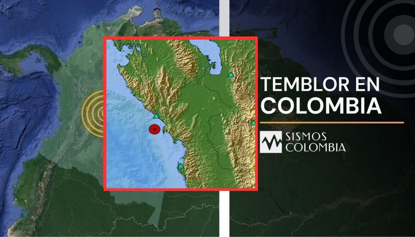 Temblor en Colombia de magnitud 2.7 con epicentro en Océano Pacífico