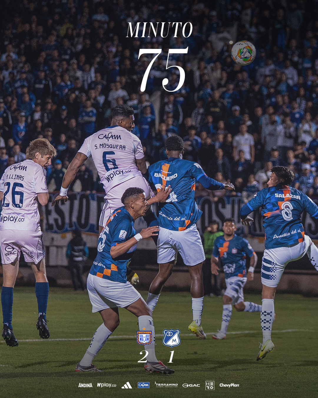 Pelea Millonarios y Chicó en partido en Tunja: jugador salió herido