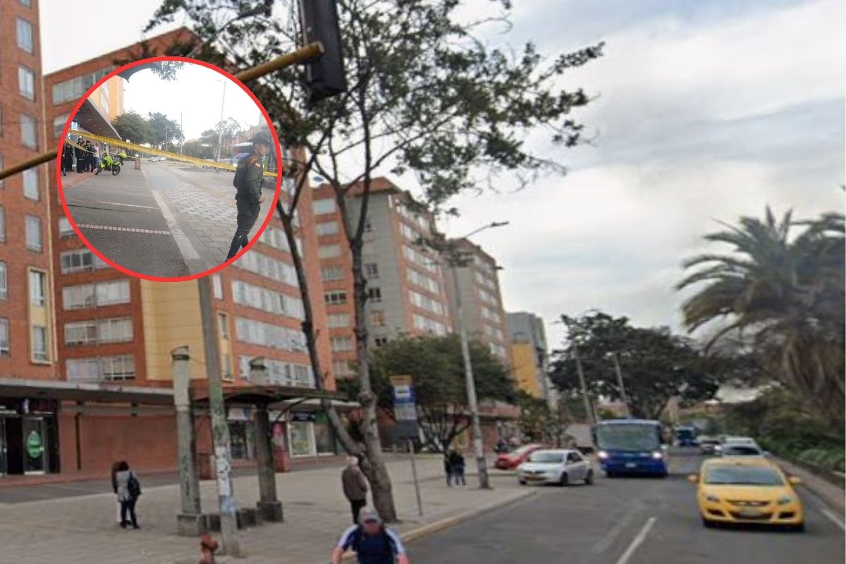 En esta esquina cerca de la Terminal Salitre (Bogotá) asesinaron a un hombre, en medio de un sicariato