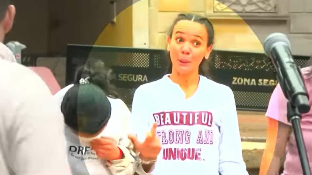 Burla de mujer capturada en Bogotá / Captura de pantalla Noticias Caracol