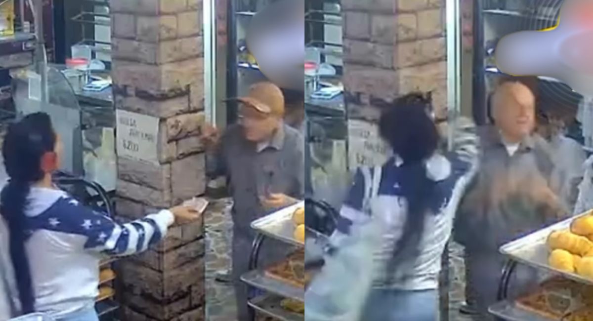  Video de mujer que golpeó a trabajador de una panadería en Sogamoso desata indignación en Colombia.
