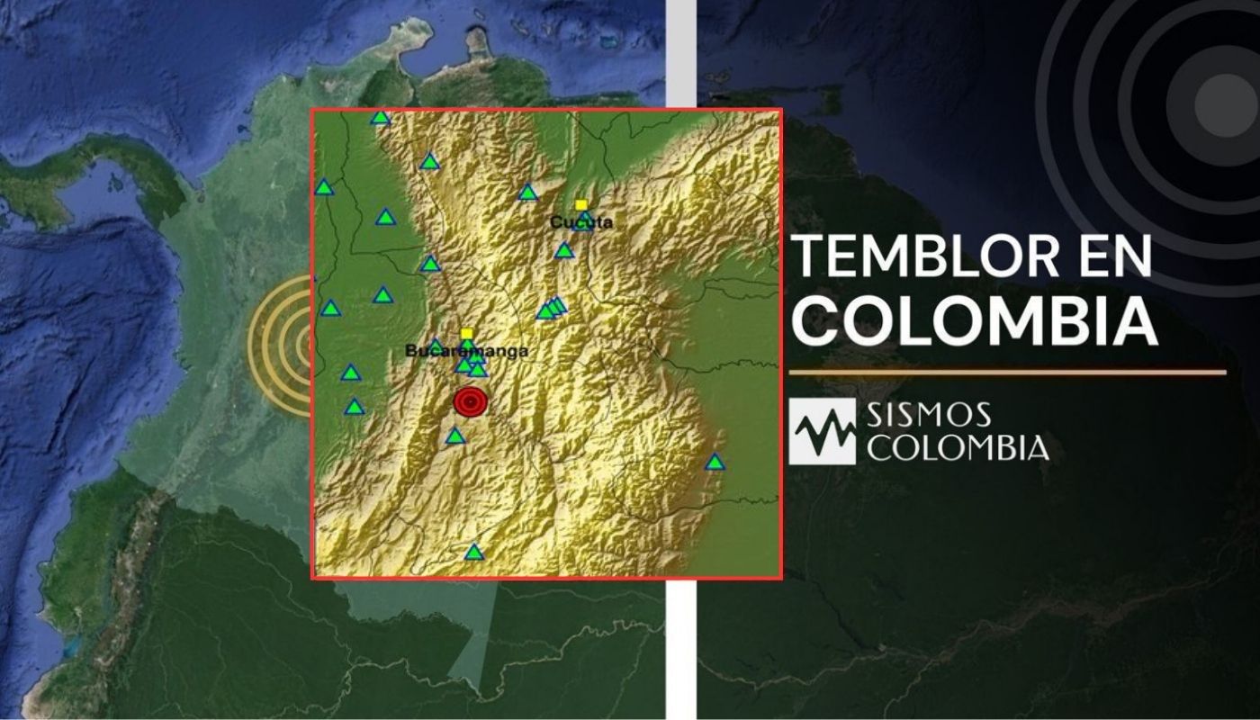 Temblor de magnitud 3.2 con epicentro en Los Santos (Santander) hoy sábado