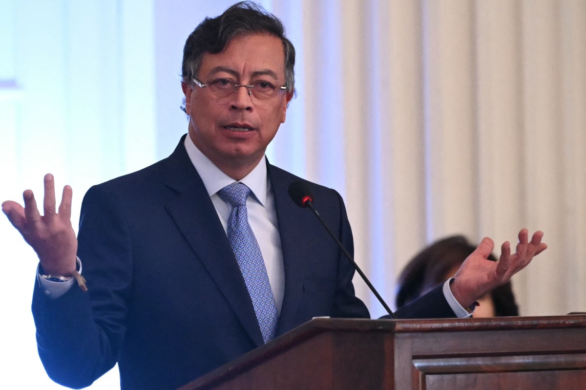 Colombian President Gustavo Petro speaks before the Permanent Council of the Organization of American States (OAS) in Washington, DC, on February 4, 2026. (Photo by ANDREW CABALLERO-REYNOLDS / AFP)