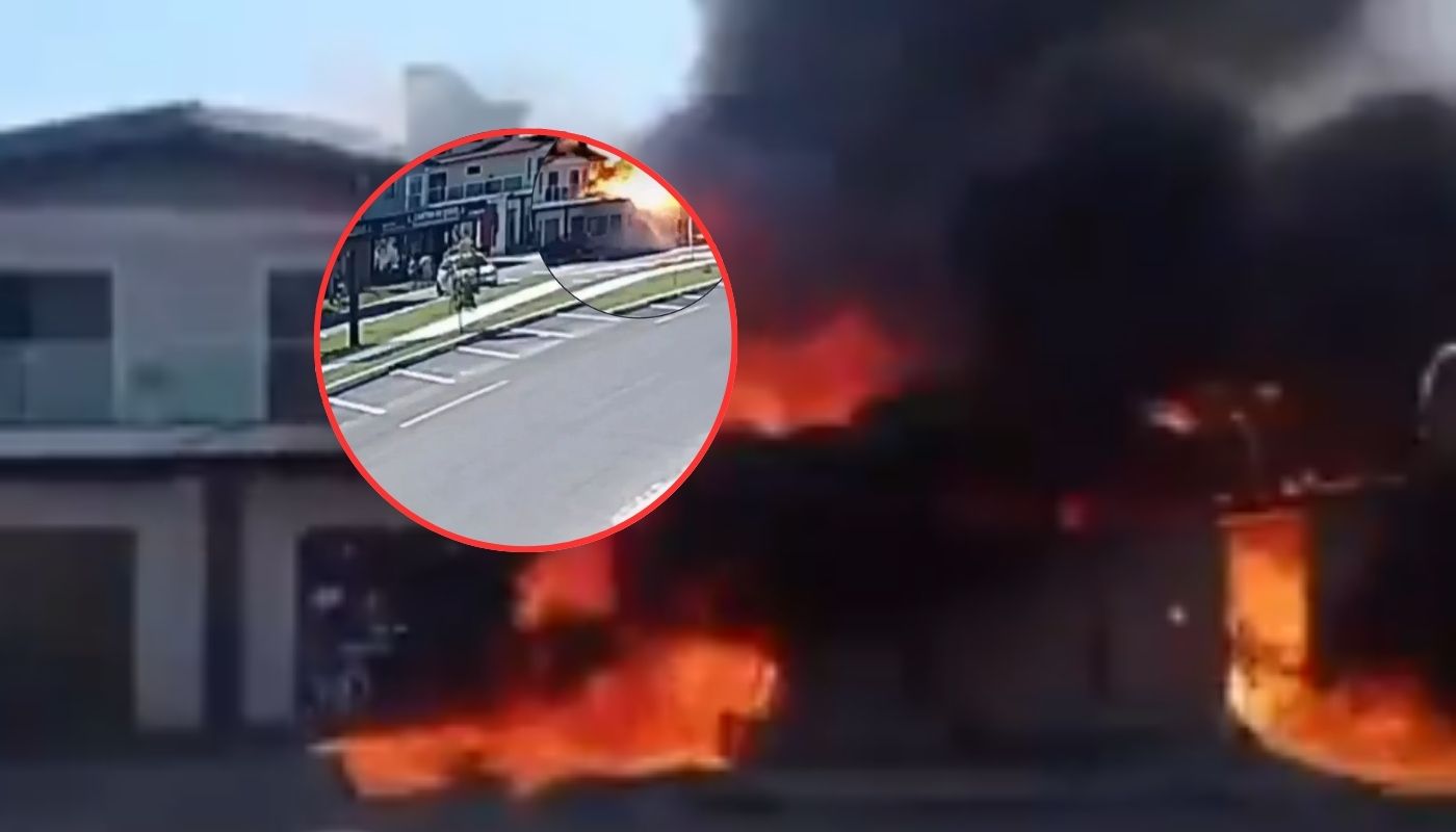 Avioneta se estrelló contra restaurante en Brasil y momento quedó en video
