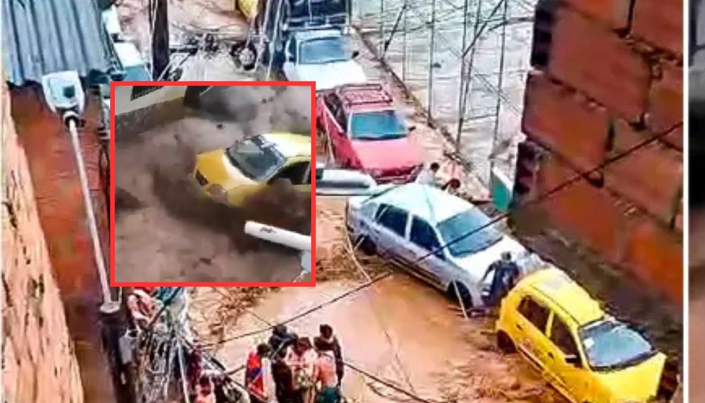 Videos muestran graves emergencias y vehículos atrapados por lluvias Medellín 