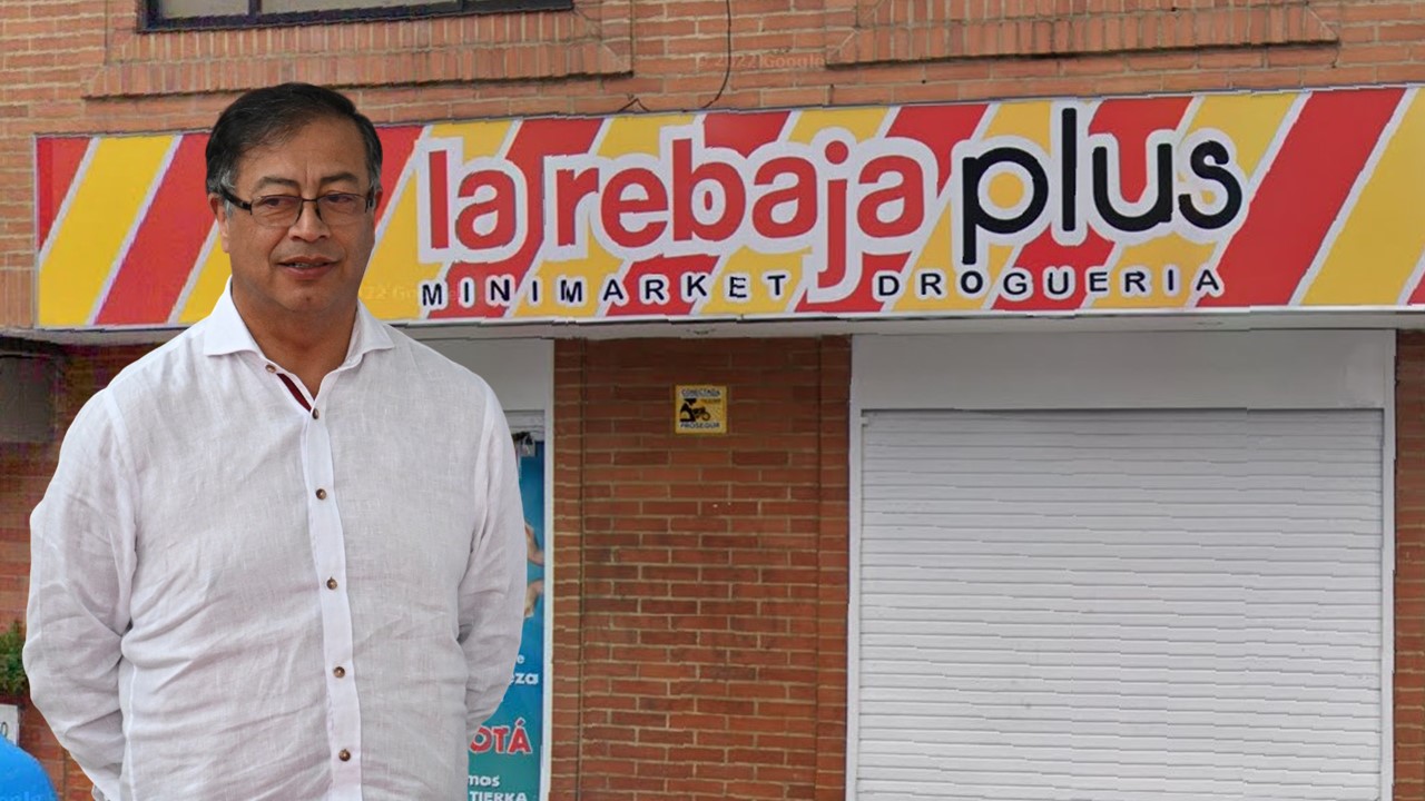 Gustavo Petro y Drogas la Rebaja, cadena de farmacias que se convertirá en puestos de salud y de entrega de medicamentos, según el presidente