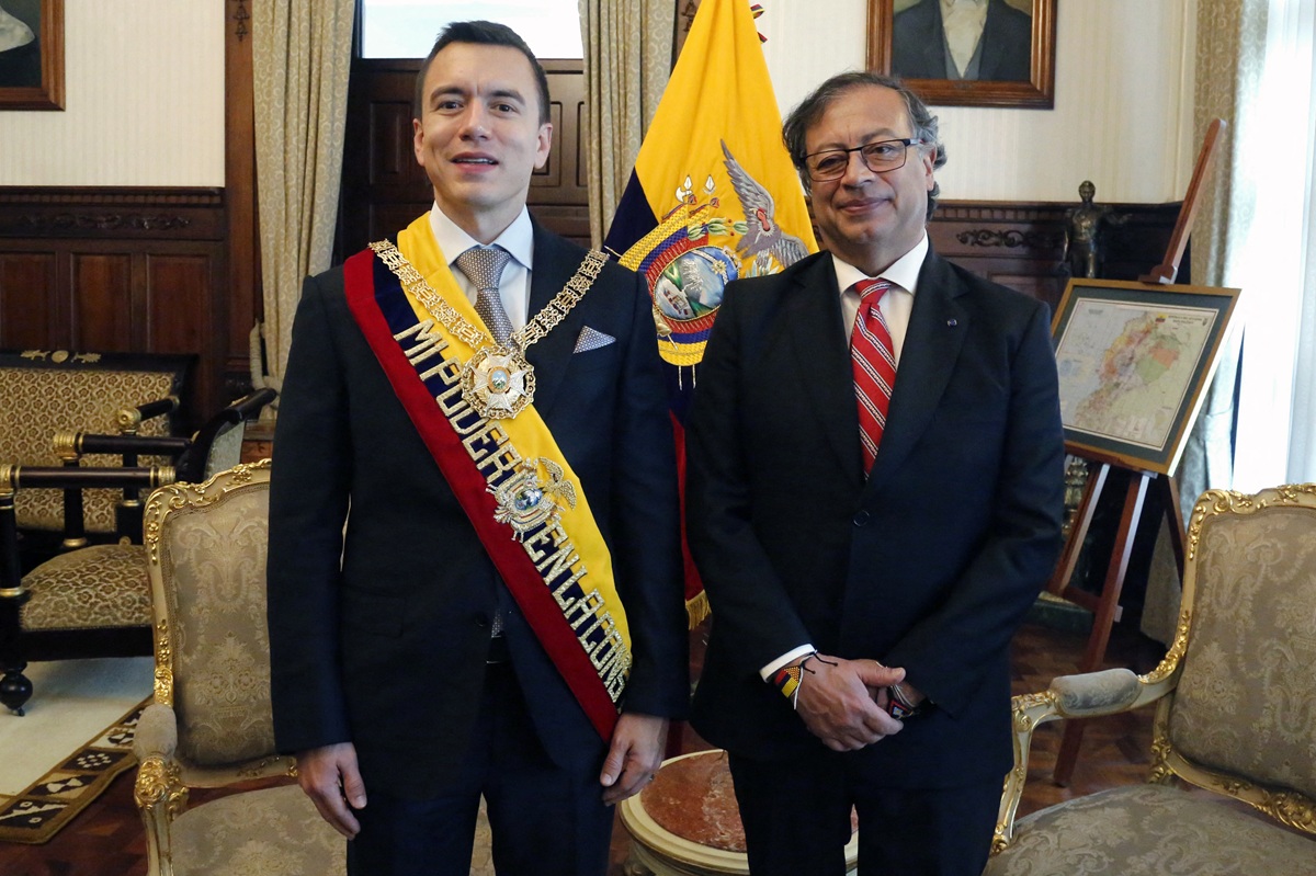 Daniel Noboa y Gustavo Petro