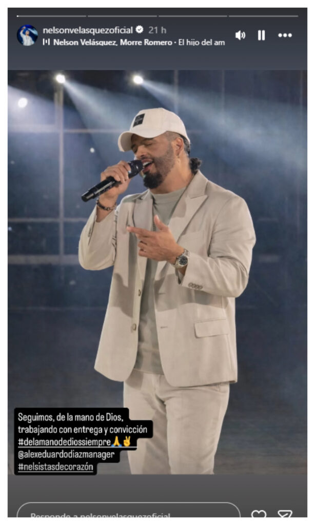 Así reaccionó Nelson Velásquez a su polémica. Foto: Instagram @nelsonvelasquezoficial