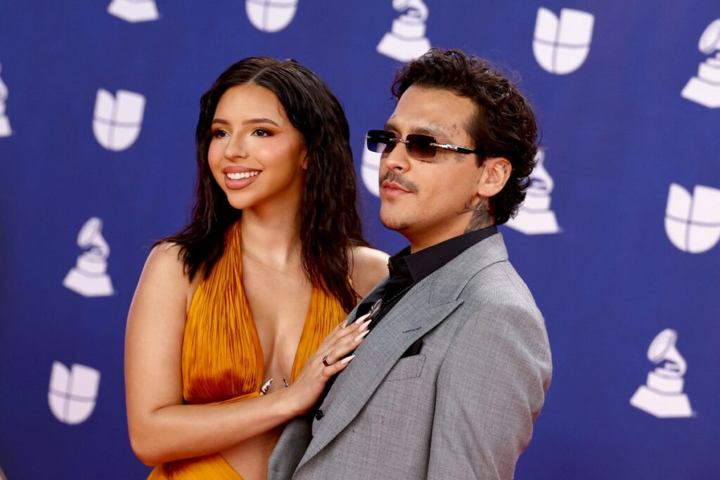 Ángela Aguilar y Christian Nodal (Getty)