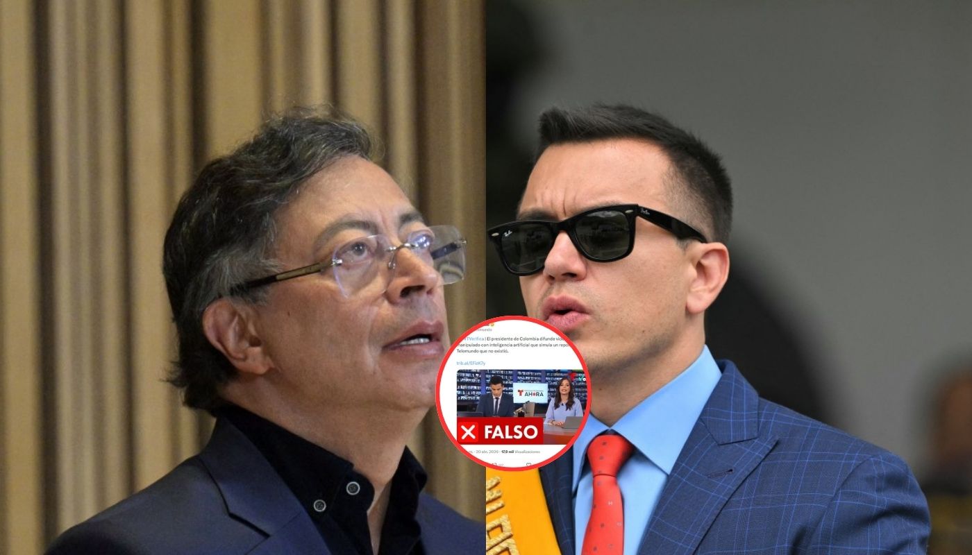 Telemundo aterrizó a Petro y le hizo borrar video falso sobre Daniel Noboa