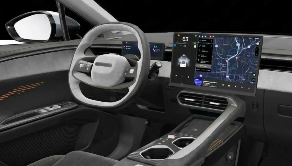 Interior de la Chery E5 (página de Chery)