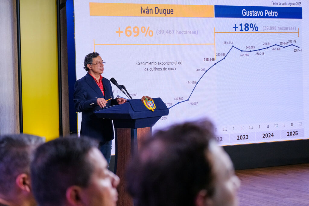 Gustavo Petro presentó cifras de reducción de cultivos ilícitos / X: @infopresidencia
