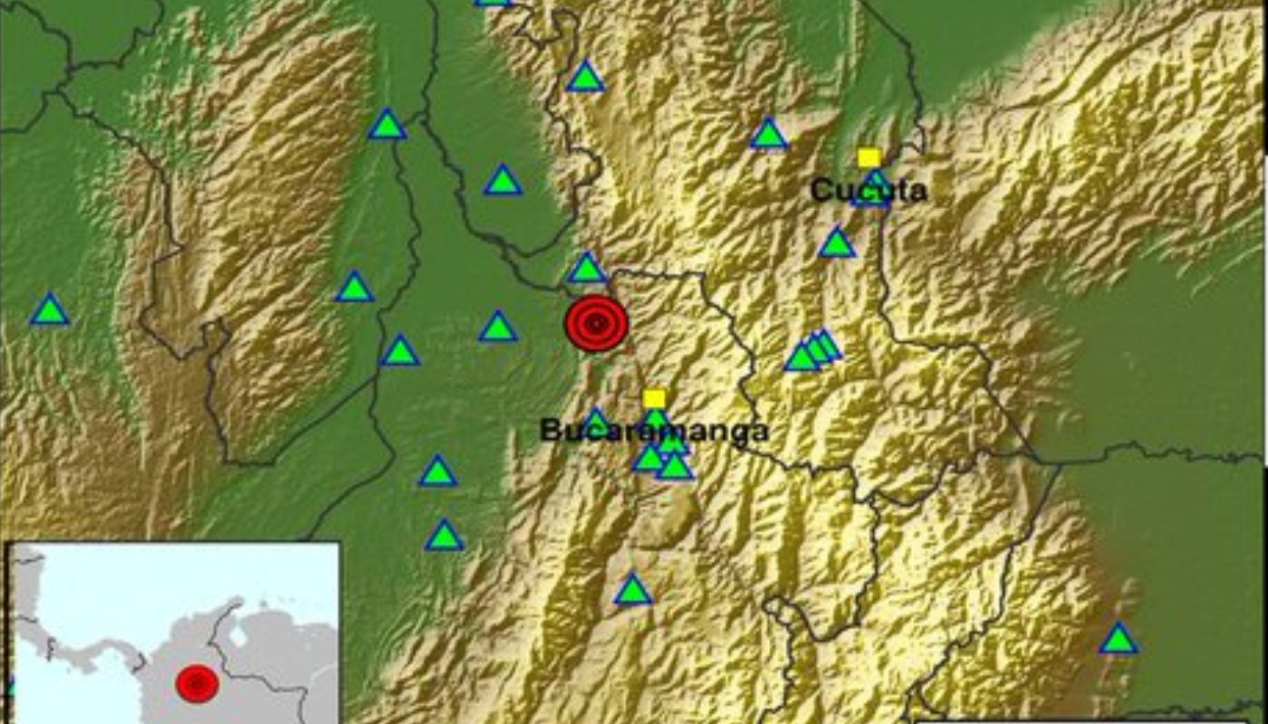 Temblor en Colombia de magnitud 3.3 en el Playón (Santander) hoy 29 de abril