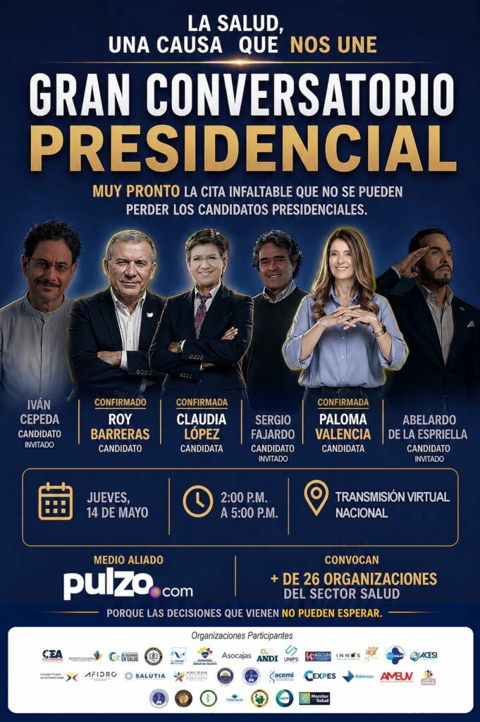 Candidatos Iván Cepeda, Roy Barreras, Claudia López, Sergio Fajardo, Paloma Valencia y Abelardo de la Espriella, fueron invitados a participar al conversatorio 'La salud, una causa que nos une', convocado por más de 30 actores del sector salud en un evento histórico que ocurrirá el 14 de mayo / Cortesía