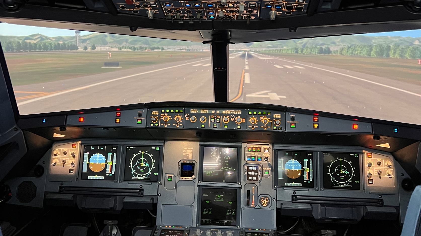 Simulador de Airbus A320 en Bogotá: recrea tormentas reales