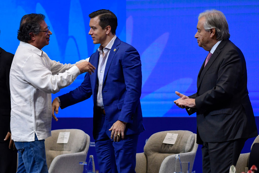 Gustavo Petro y Daniel Noboa