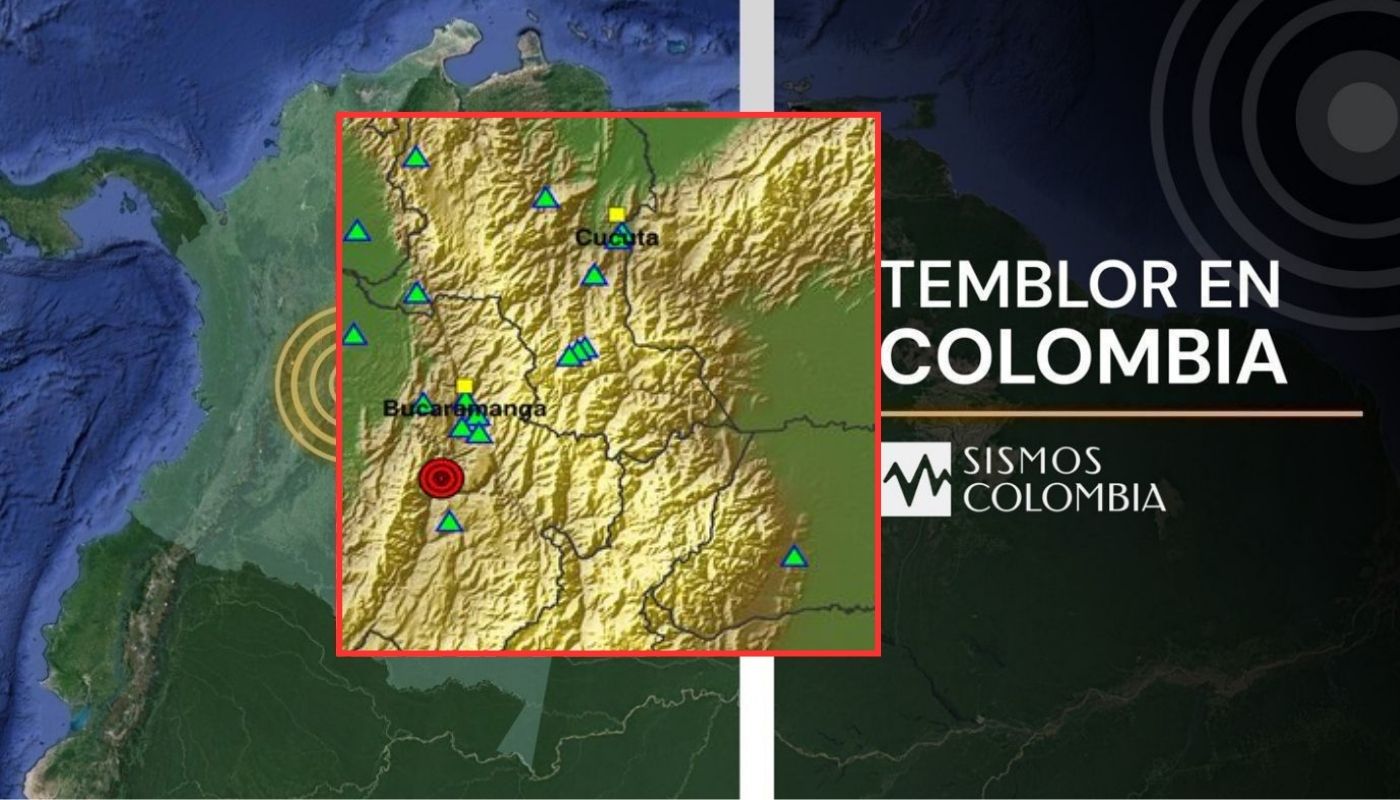 Temblor en Colombia de magnitud 3.4 en los Santos (Santander) hoy 07052026