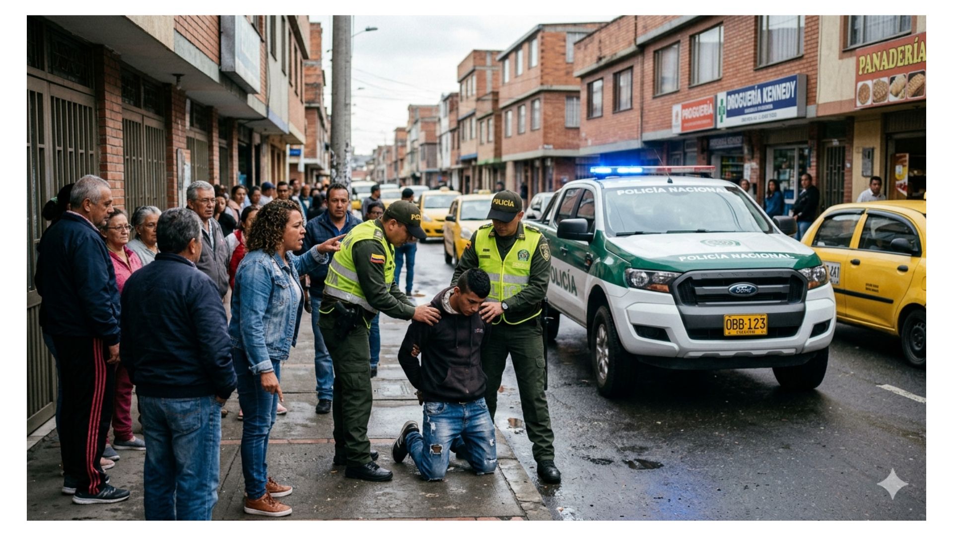 A ladrón casi lo queman en Bogotá, le rociaron gasolina y Policía lo dejó libre