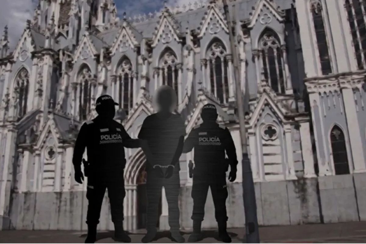 Capturan a alias 'Rasputín' por vandalismo en la iglesia La Ermita de Cali. El hombre, que se hacía llamar '666', destruyó patrimonio cultural y religioso.