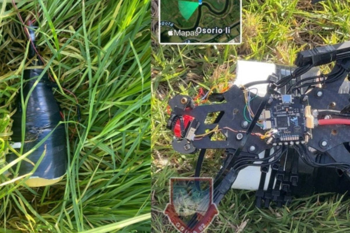 Hallazgo de dron con explosivos cerca de Catam y el aeropuerto El Dorado en Bogotá en 2026. La tecnología de fibra óptica preocupa a la inteligencia.