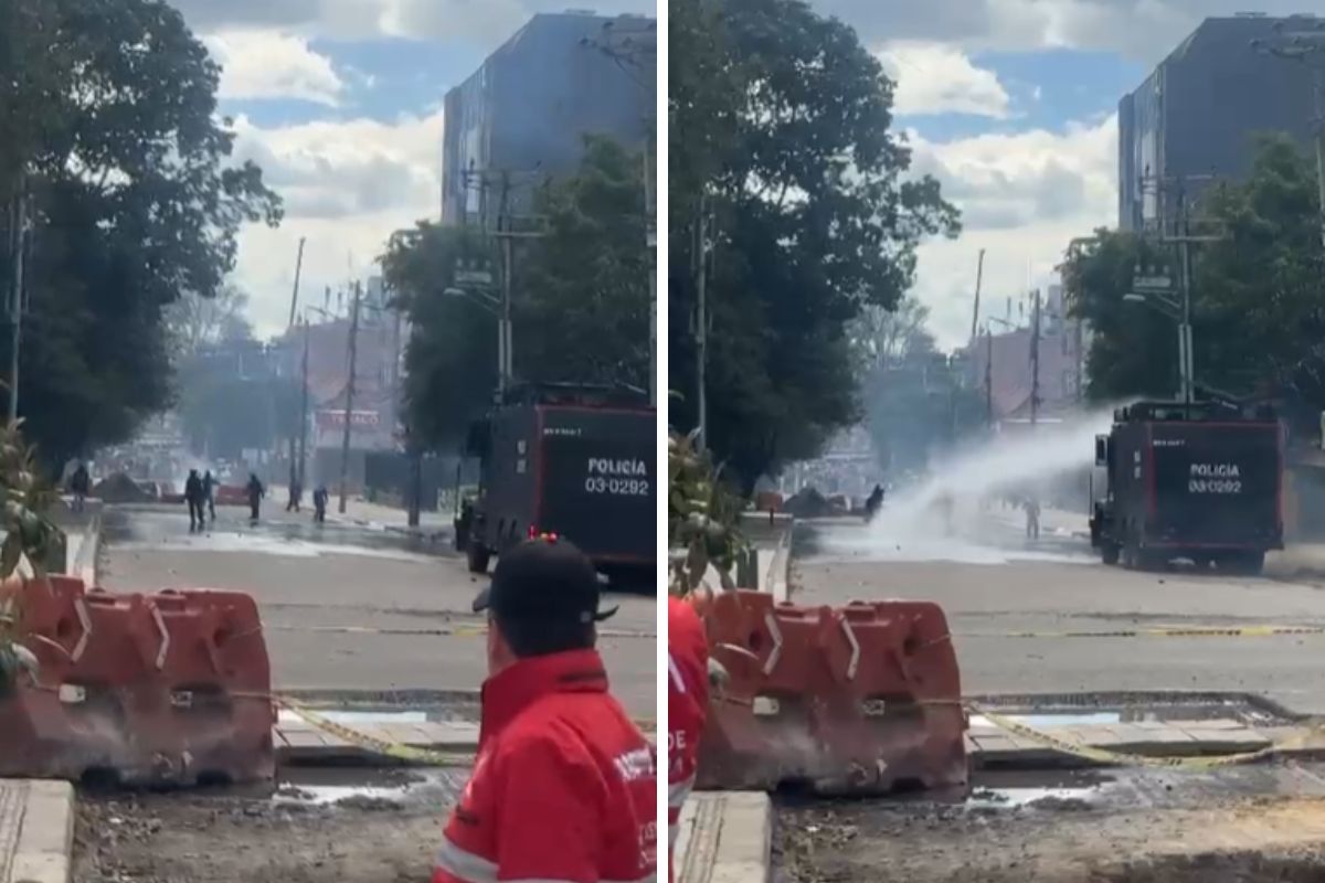Así fueron los disturbios en inmediaciones de la Universidad Pedagógica de Bogotá, entres las calles 72 y 73