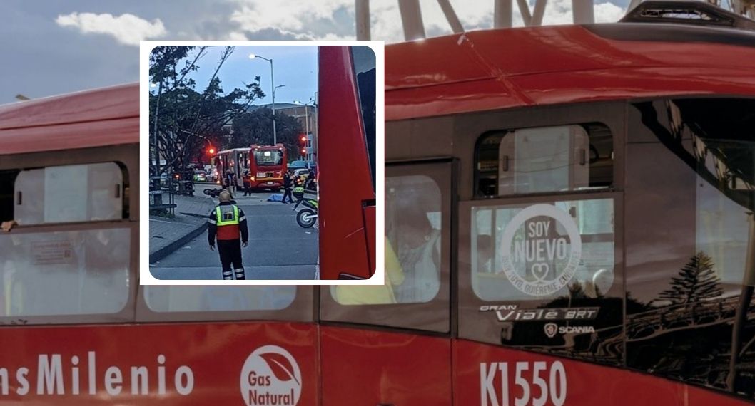 Motociclista murió en Bogotá tras accidente con bus de Transmilenio: video 2026