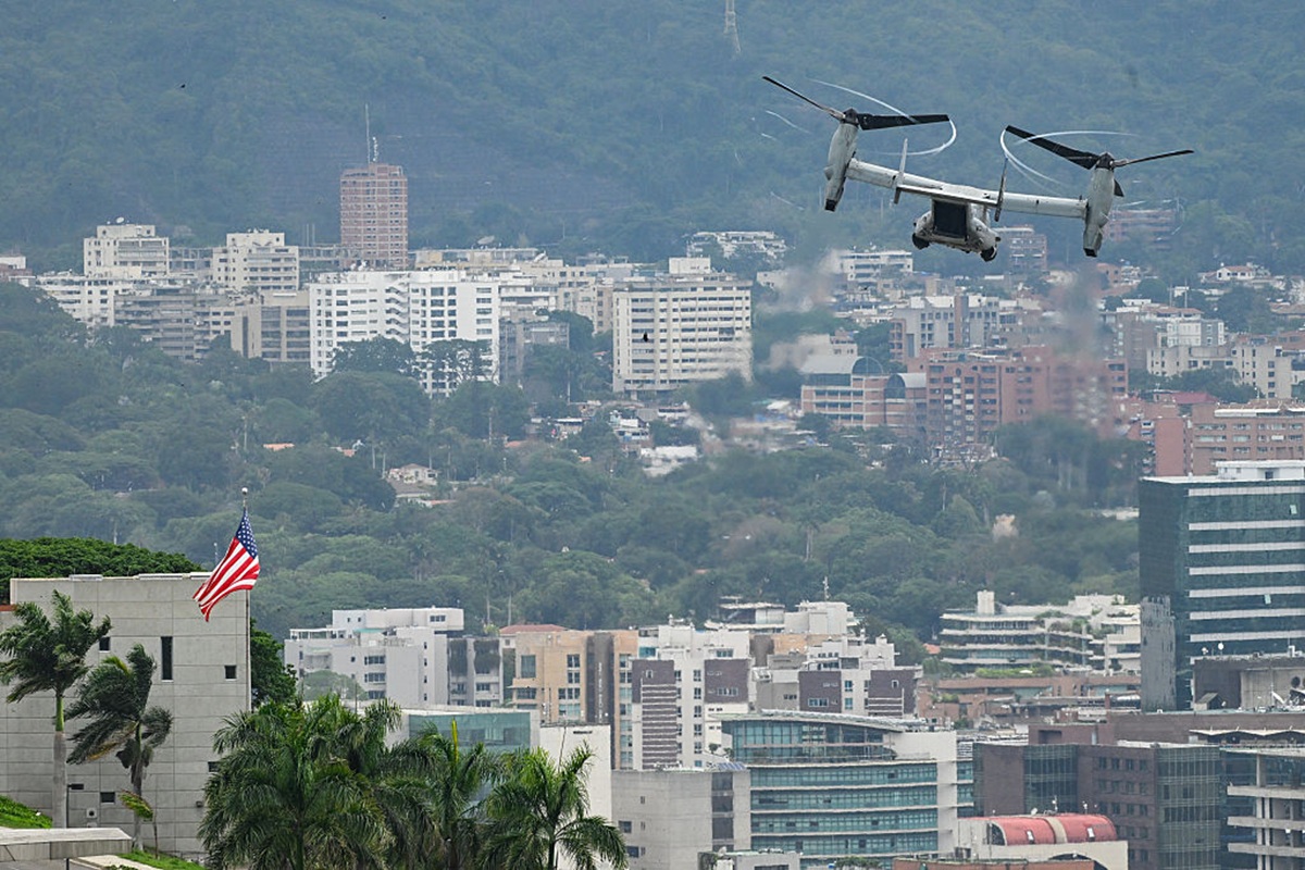 Sobrevuelo de aeronave de EE. UU. sobre Caracas (Venezuela) 