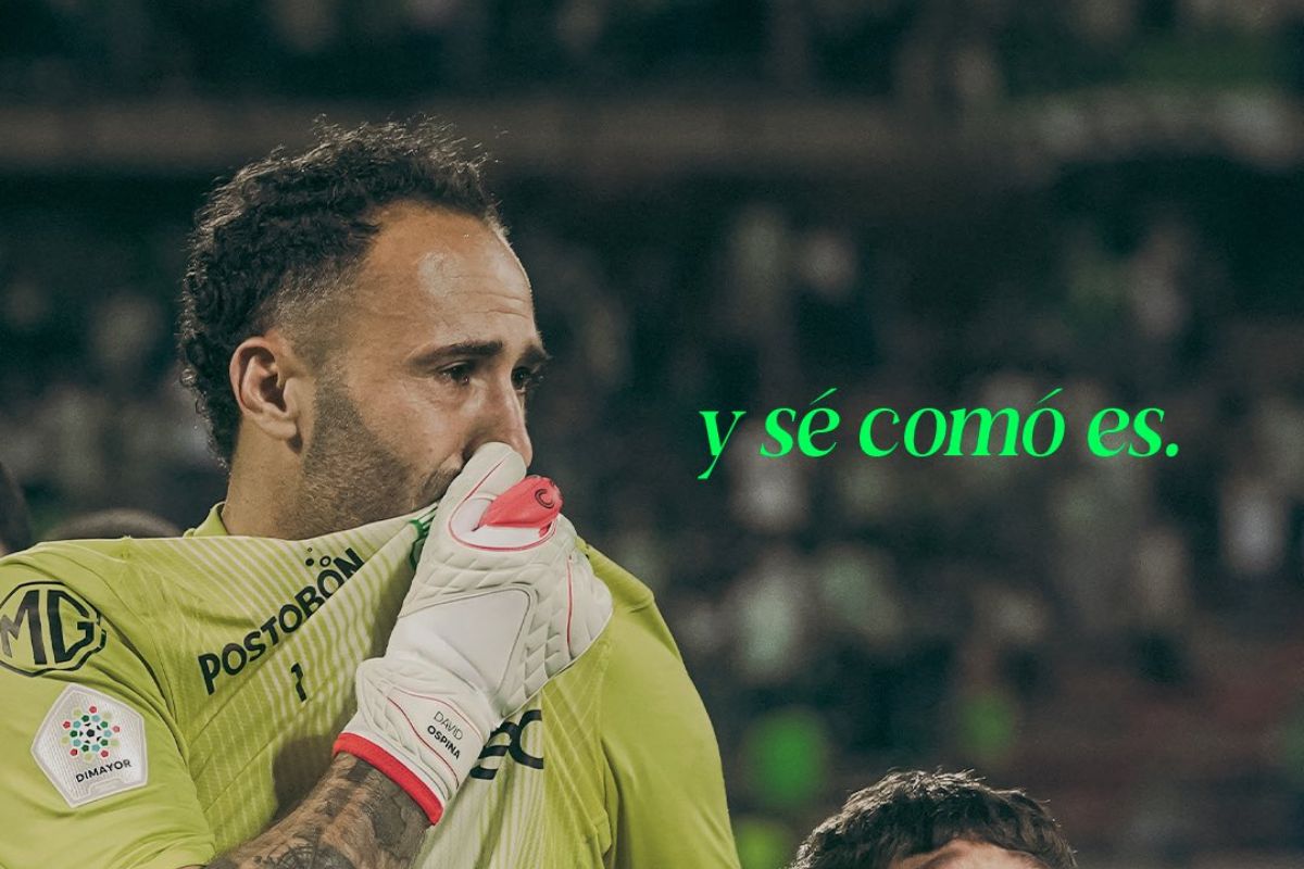 David Ospina llorando en el partido con Nacional. Se concentrará para el Mundial y es posible que se retire después