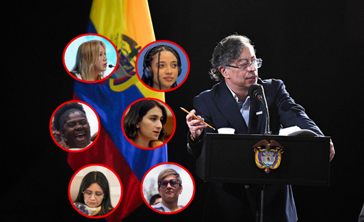 Gustavo Petro y las mujeres más cercanas durante su gobierno. 
