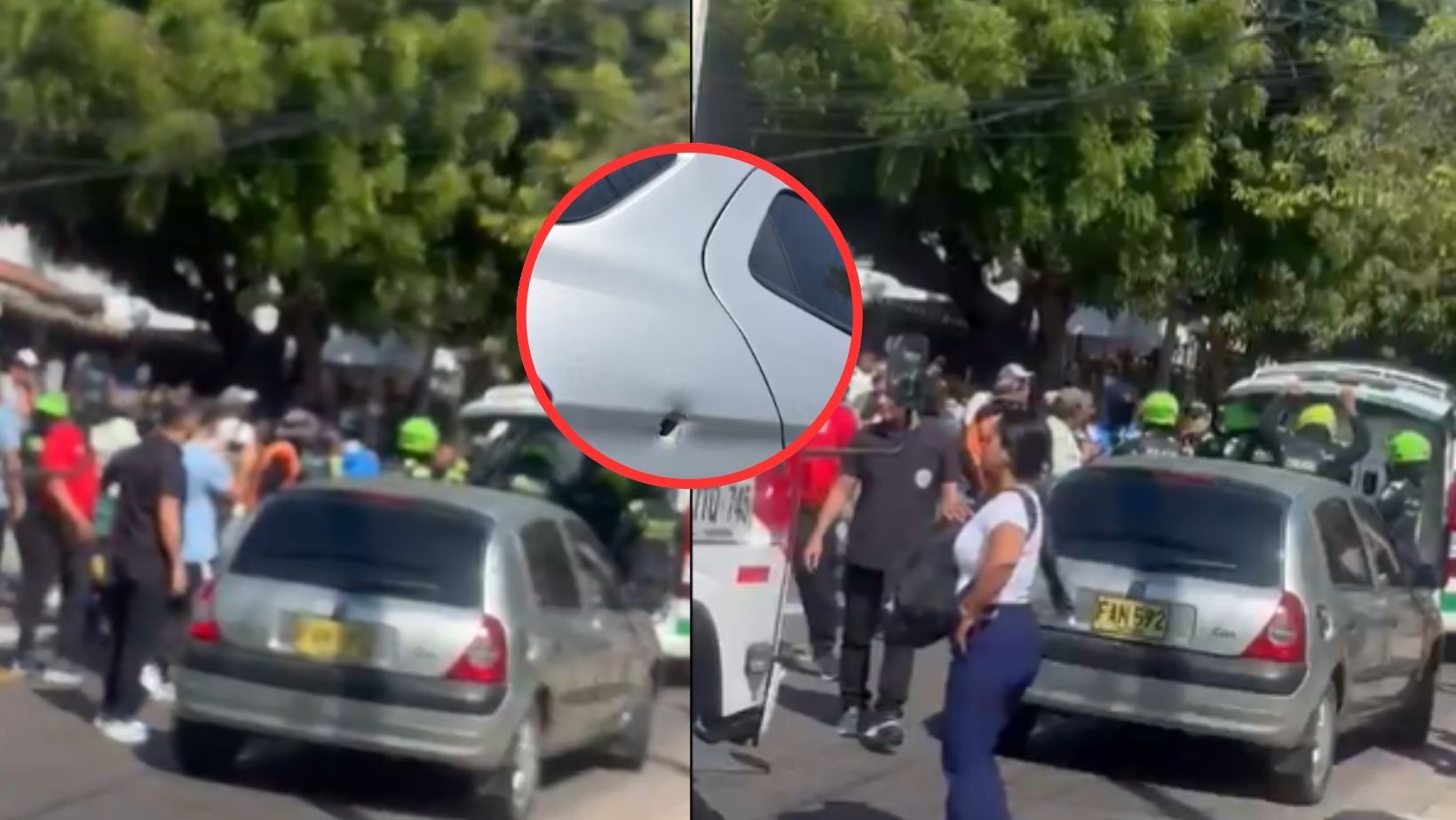 Intentaron matar a un empresario colombiano y se armó balacera: él iba escoltado