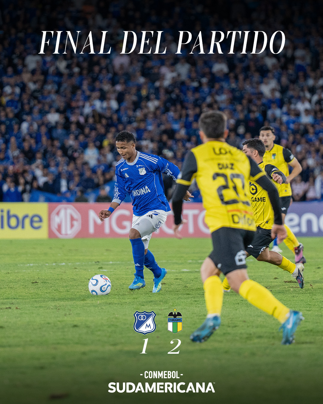 Partido de Millonarios vs. O'Higgins por Copa Sudamericana