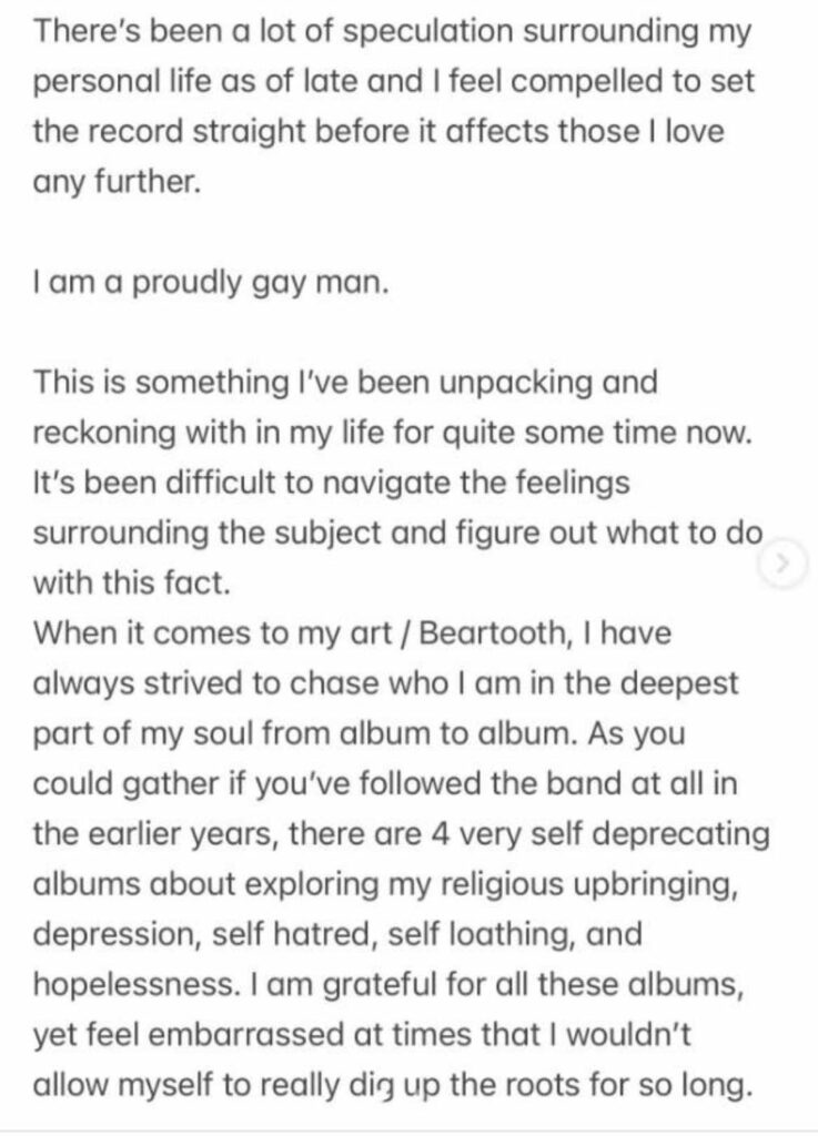 Mensaje Caleb Shomo sobre su orientación