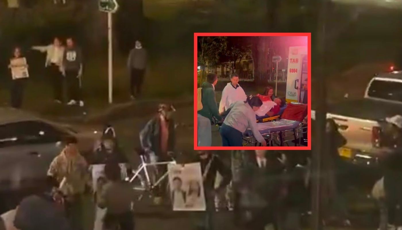 Manifestaciones a favor de Cepeda en Bogotá dejan joven herido en Teusaquillo