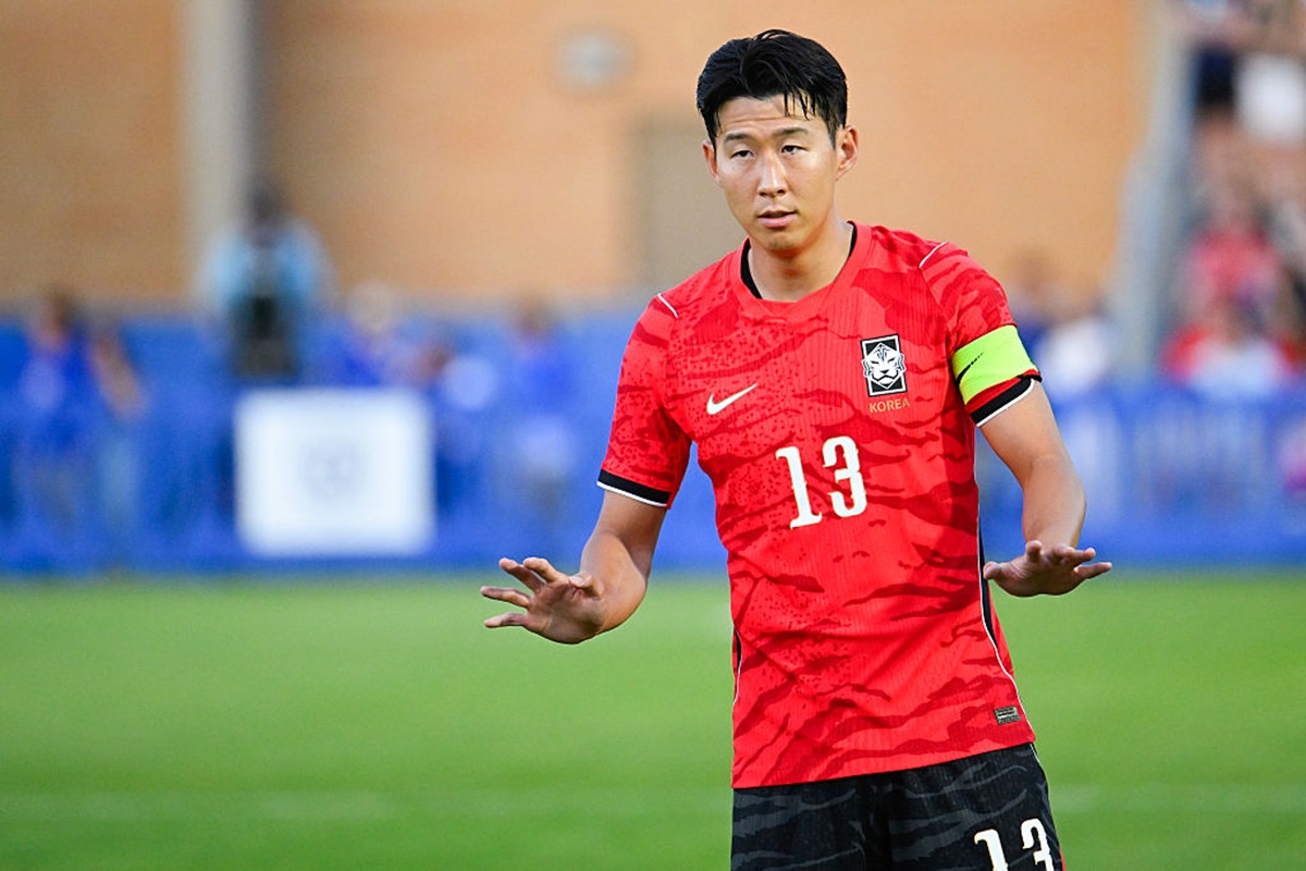 Son Heung-Min, de Corea del Sur, en acción durante el segundo tiempo del partido amistoso internacional entre Corea del Sur y El Salvador en el Estadio de South Field el 3 de junio de 2026 en Provo, Utah. 