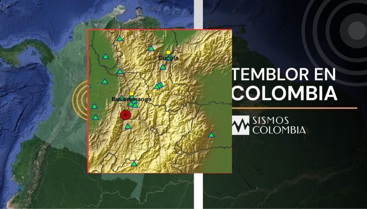 Temblor en Colombia de magnitud 4.4 en los Santos (santander) hoy 16062026