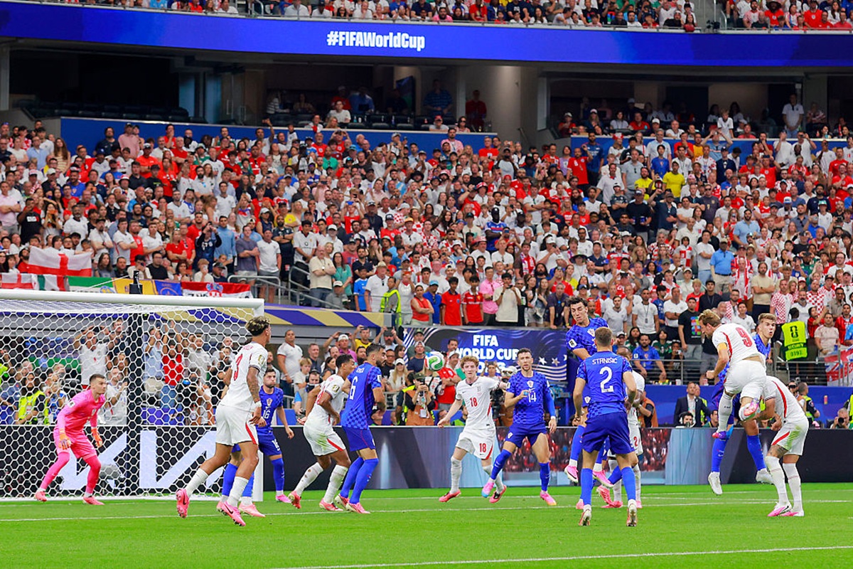 Harry Kane de Inglaterra anota el segundo gol durante el partido del Grupo L de la Copa Mundial de la FIFA 2026 entre Inglaterra y Croacia en el Dallas Stadium el 17 de junio de 2026 en Dallas, Texas.
