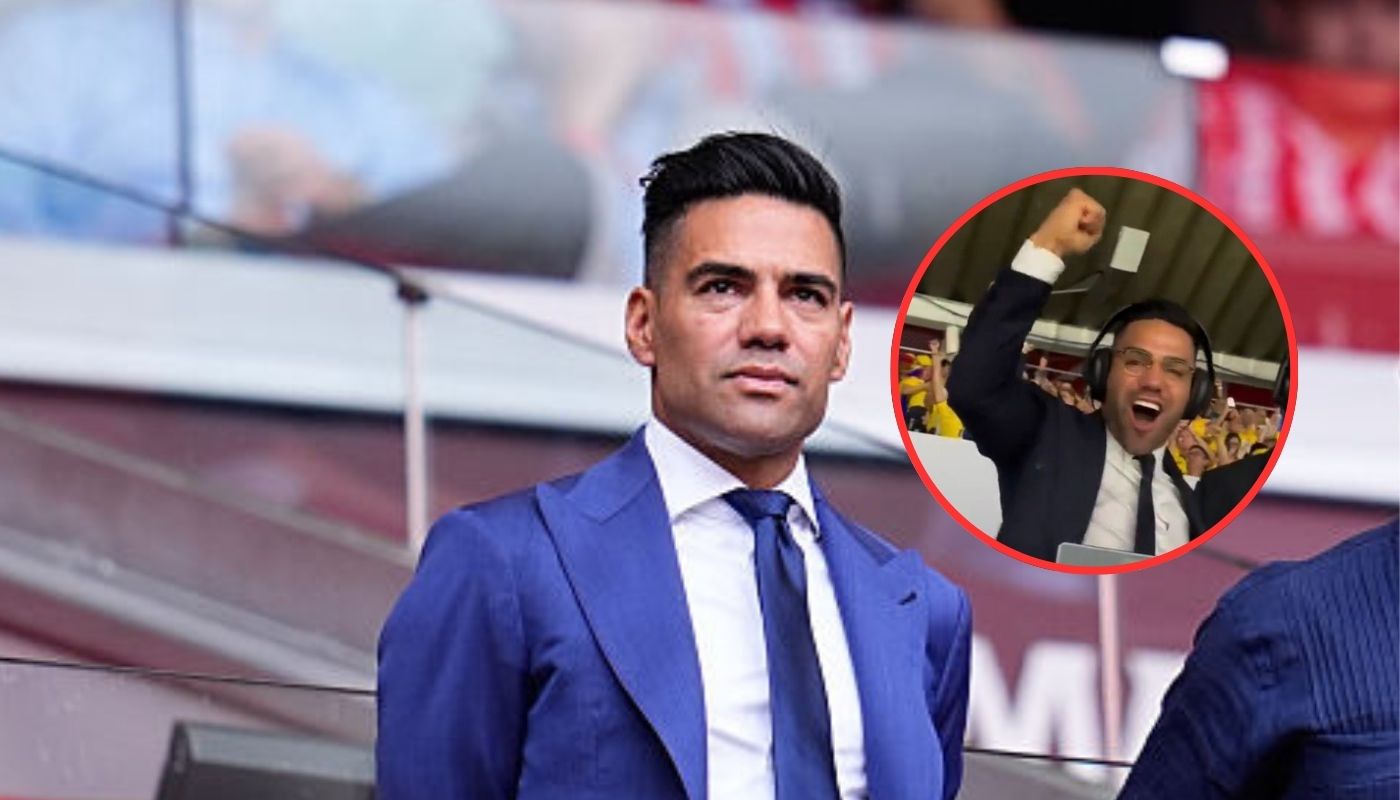 Falcao casi se sale de cabina de ESPN para celebrar gol de Díaz ante Uzbekistán