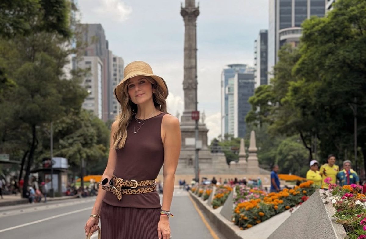 Andrea Guerrero, en Ciudad de México, durante el cubrimiento del Mundial 2026
