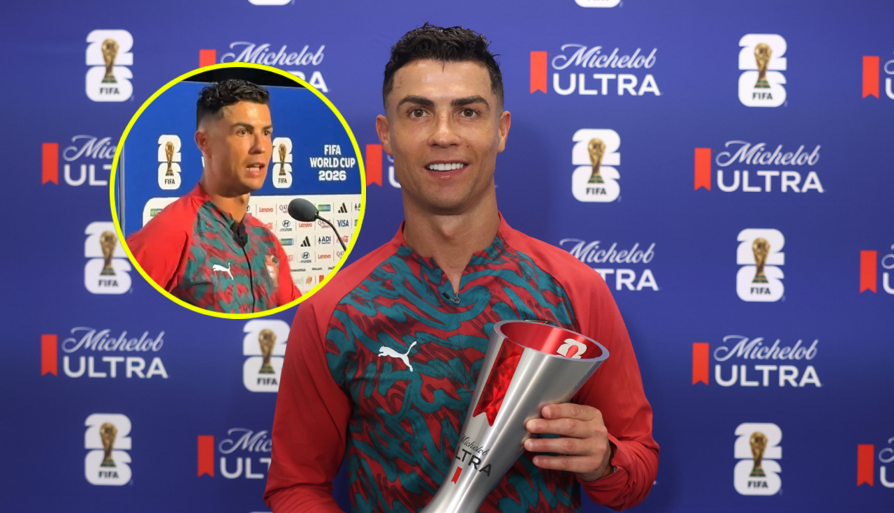 Cristiano Ronaldo ignora pregunta sobre Lionel Messi tras doblete vs. Uzbekistán