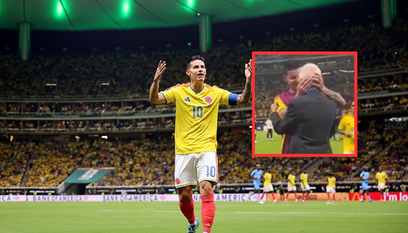 El gesto de James y Quintero con Pékerman luego del partido con Congo