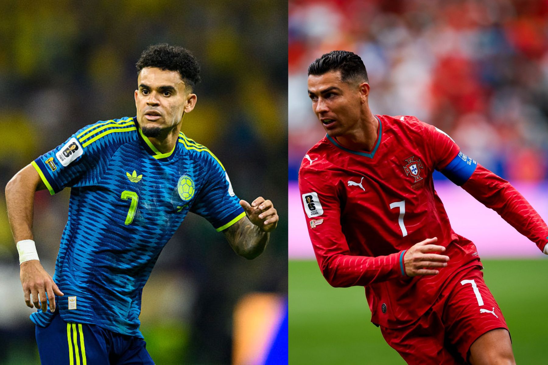 Luis Díaz y Cristiano Ronaldo