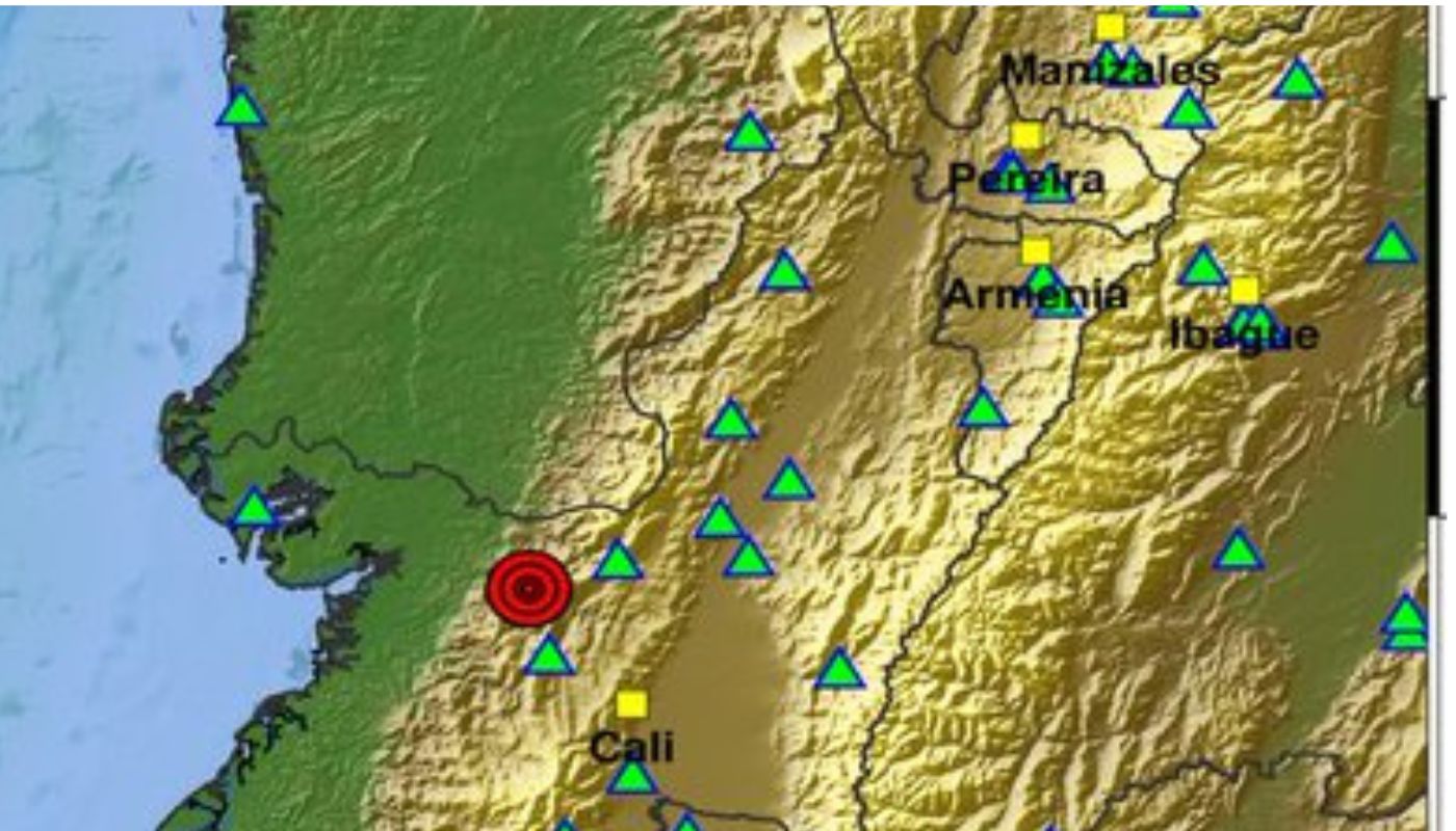 Temblor en Colombia de magnitud 3.8 en Dagua (Valle del Cauca) hoy 26 06 2026